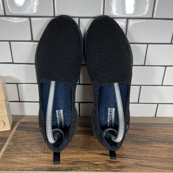 Skechers Ultra Flex Weekend Trip Womens Size 7.5 Shoes Black Slip On Sneakers - Picture 6 of 13